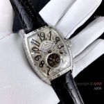 2017 New Replica Franck Muller 40mm Watch SS Black Alligator Leather